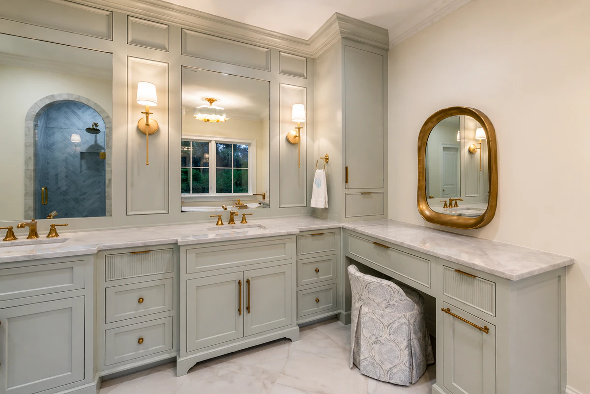 Modern bathroom interior painting in neutral tones — commercial remodel, Beaufort SC